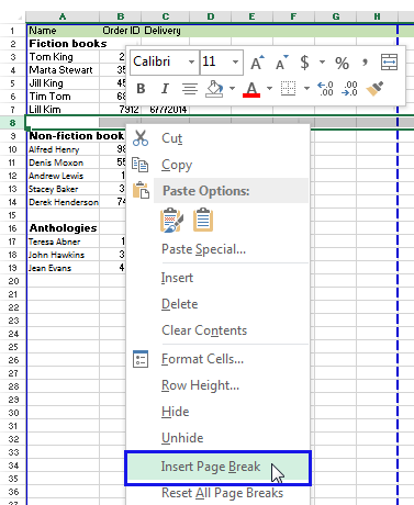 excel for mac 2011 cant remove page break lines